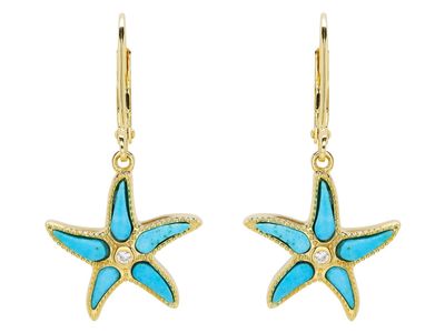 14kt Gold Vermeil Starfish Earrings