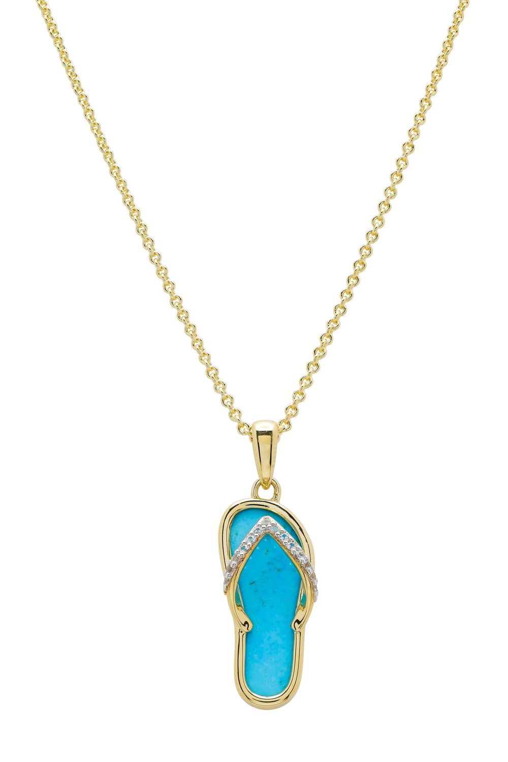 14kt Gold Vermeil Flip Flop Necklace