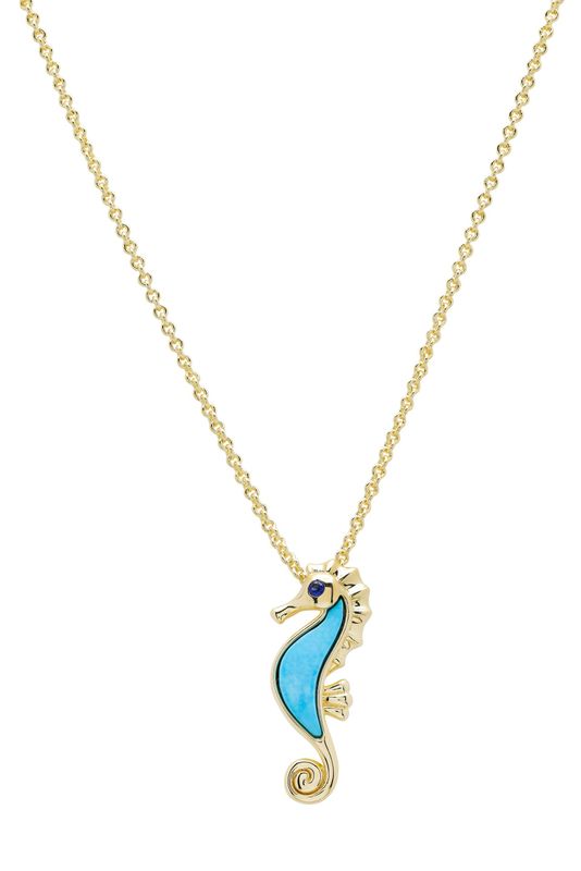 14kt Gold Vermeil Seahorse Necklace