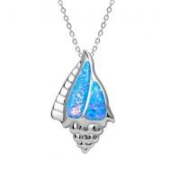 Opal Conch Shell Necklace