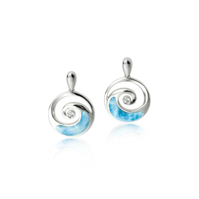 Larimar Wave Earrings