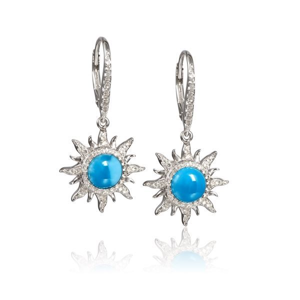 Larimar Sun Earrings