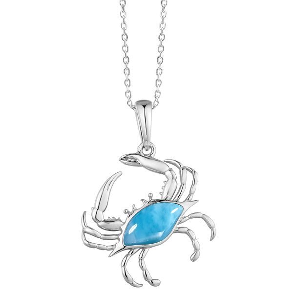 Larimar Crab Necklace