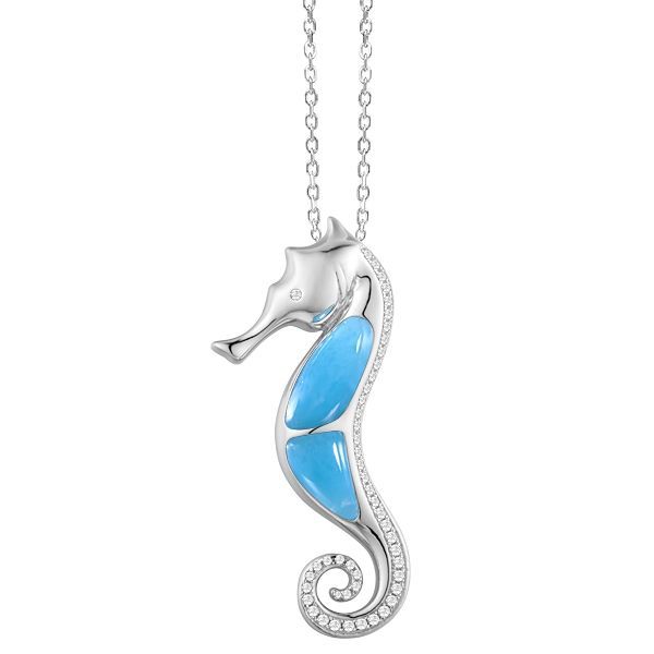 Larimar Seahorse Necklace