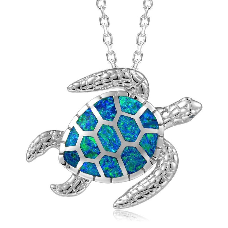 Opal Turtle Necklace