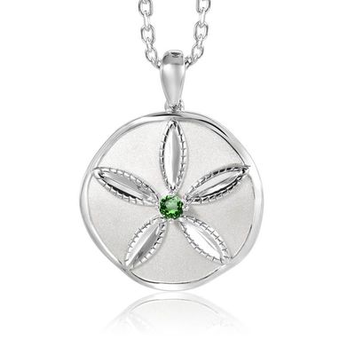 Tsavorite Sand Dollar Necklace