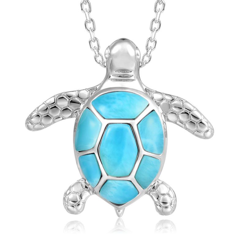 Larimar Turtle Necklace