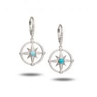 Larimar Compass Earrings