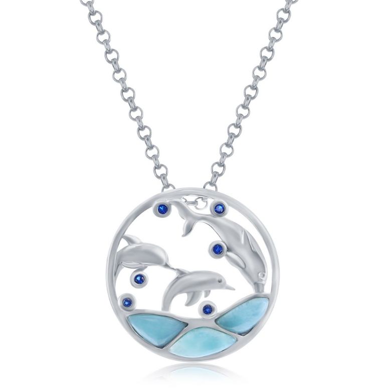 Larimar Dolphin Pendant