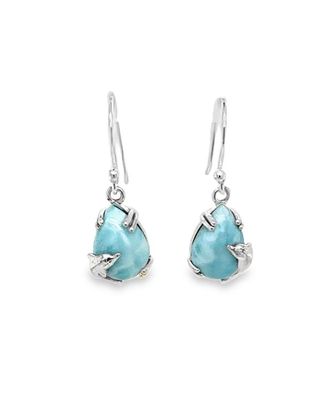 Larimar Dolphin Earrings
