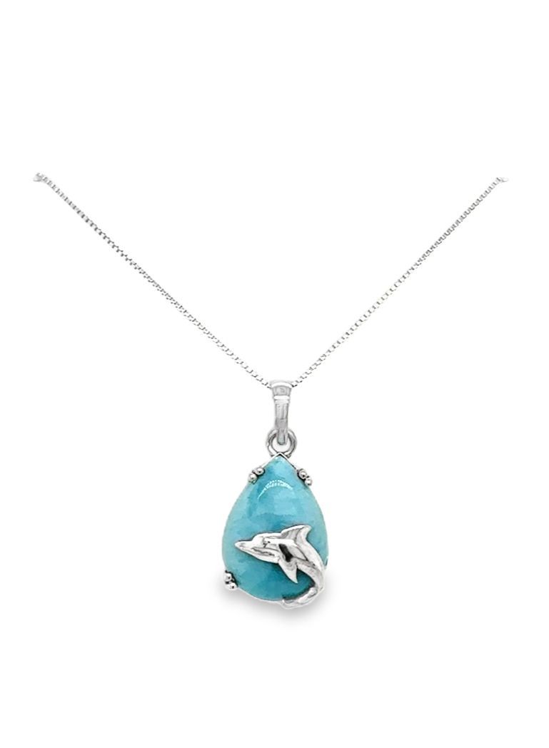 Larimar Dolphin Pendant