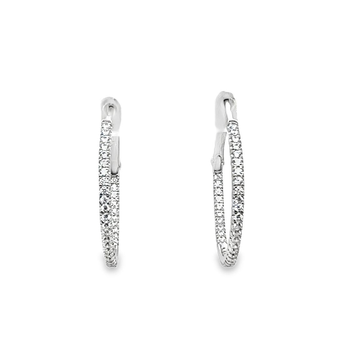 Cubic Zirconia Hoop Earrings