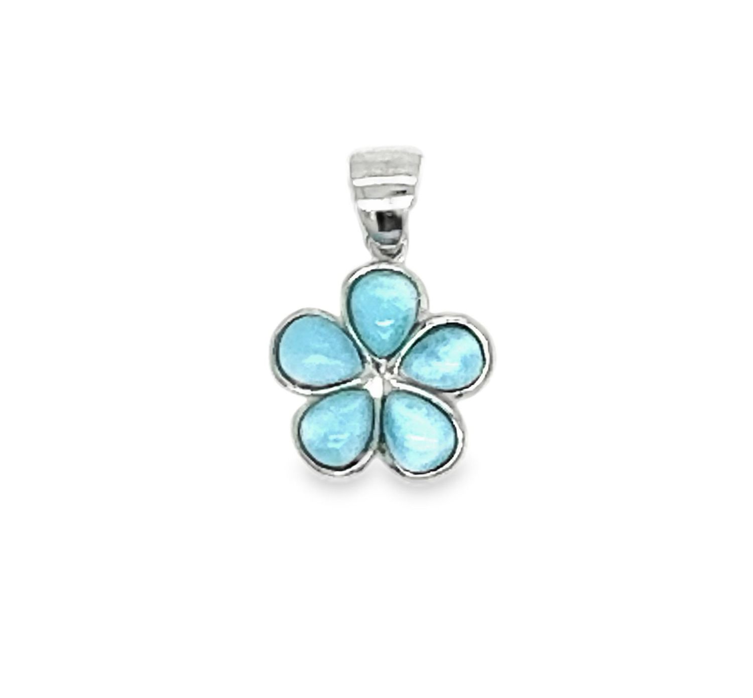 Larimar Flower Pendant