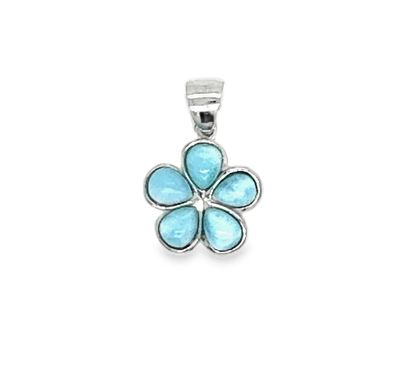 Larimar Flower Pendant