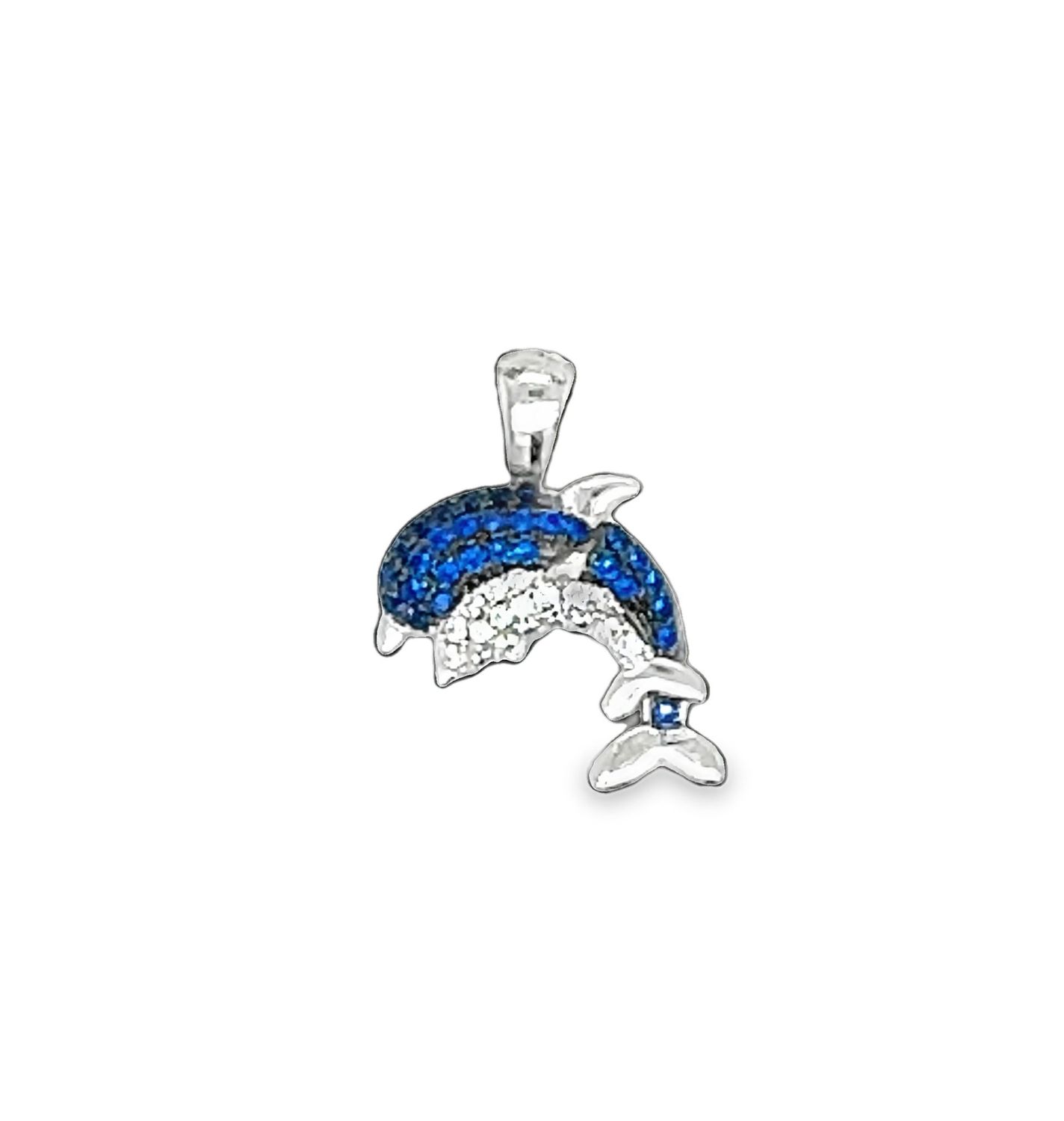 Cubic Zirconia Dolphin Pendant