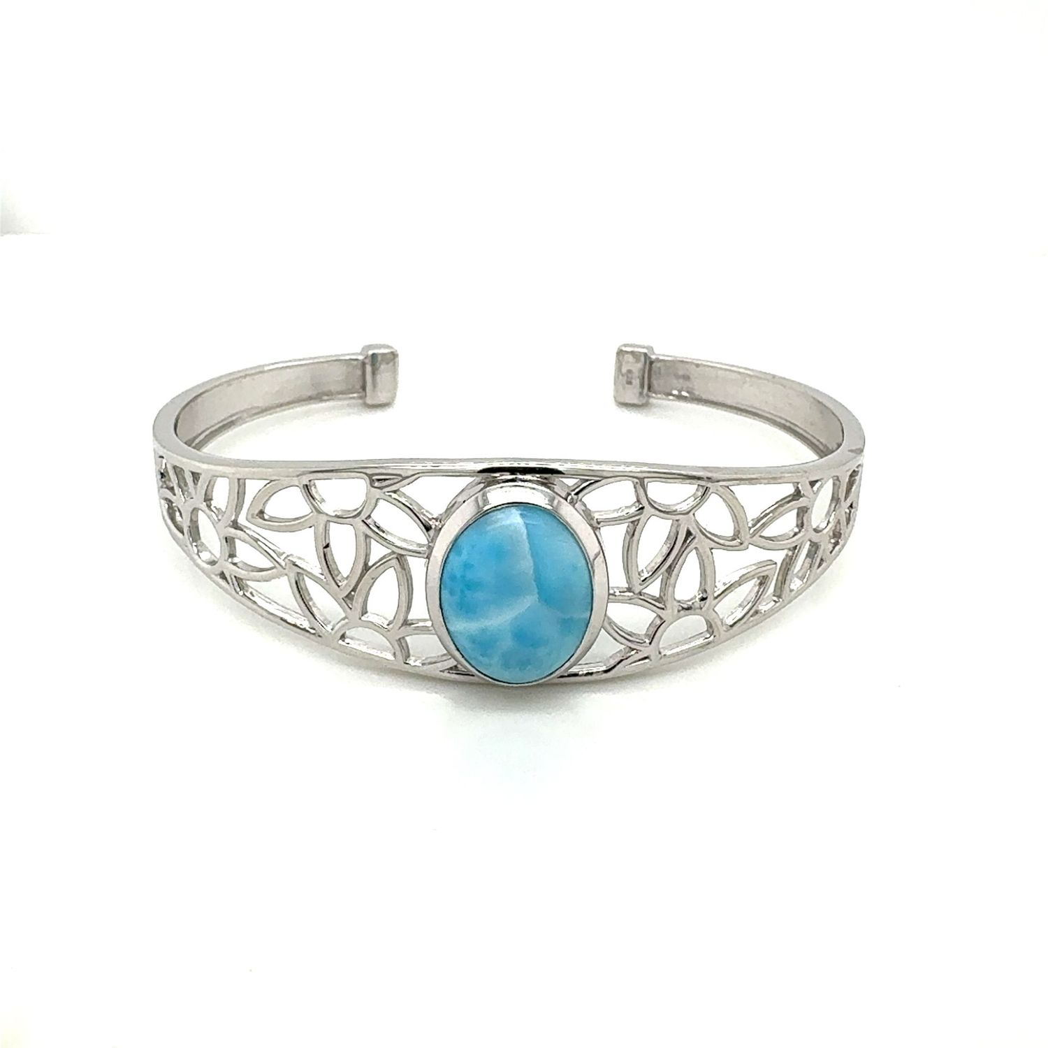 Sterling Silver Larimar Cuff Bracelet