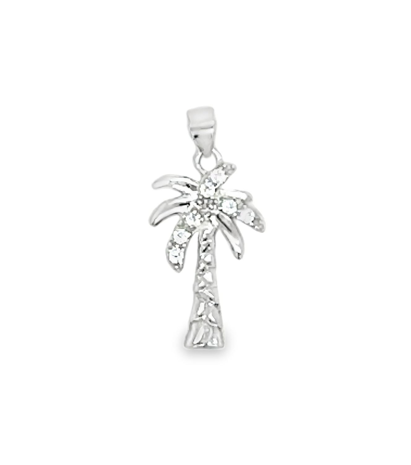Cubic Zirconia Palm Tree Pendant
