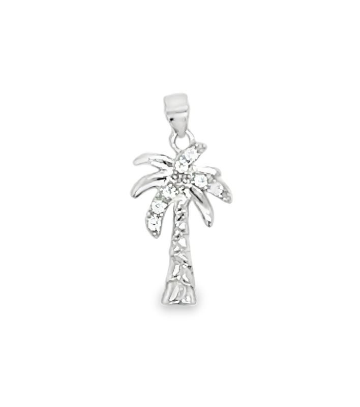 Cubic Zirconia Palm Tree Pendant