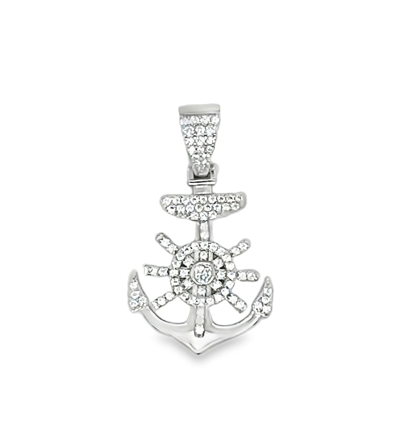 Anchor Ships Wheel Pendant