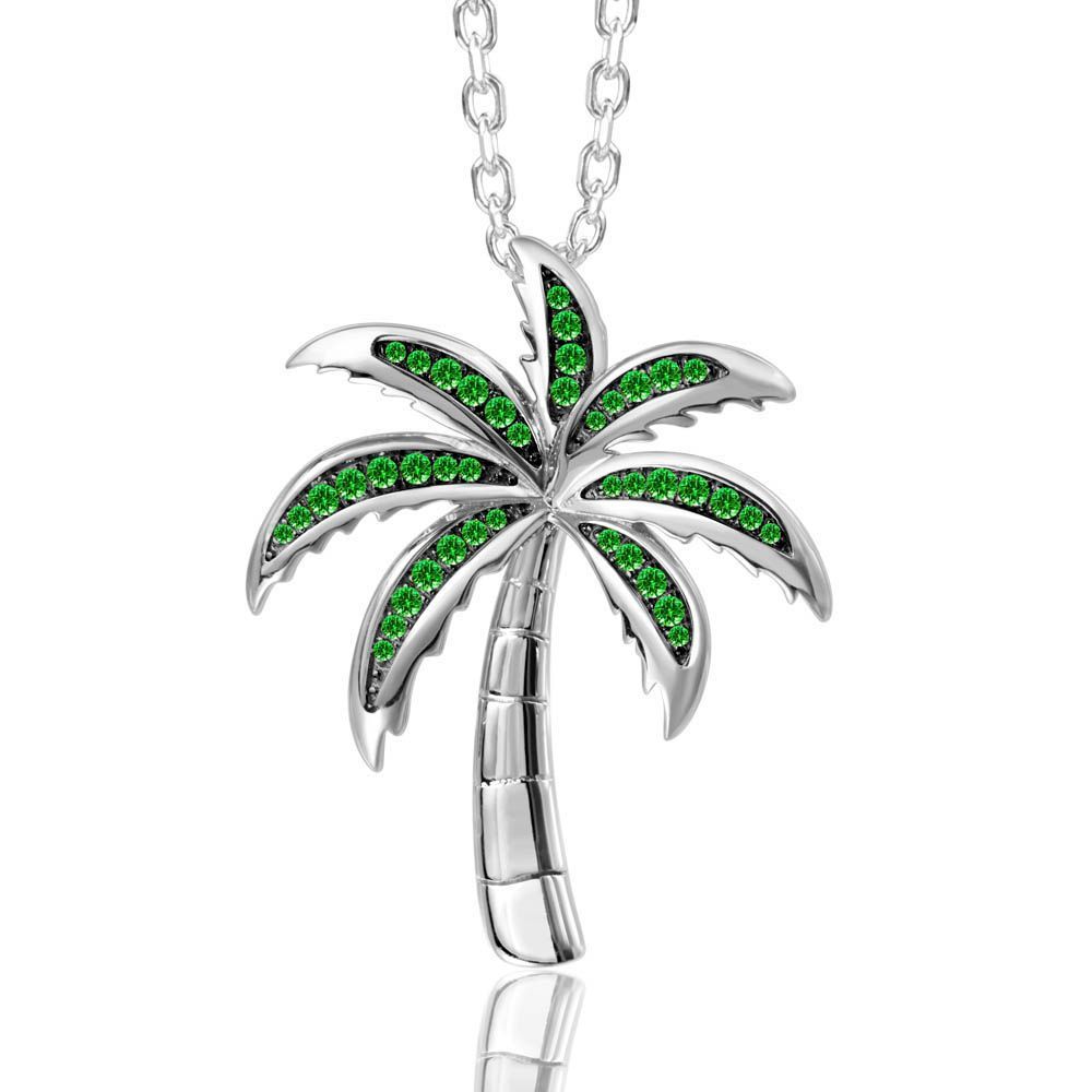 Palm Tree Tsvorite Necklace