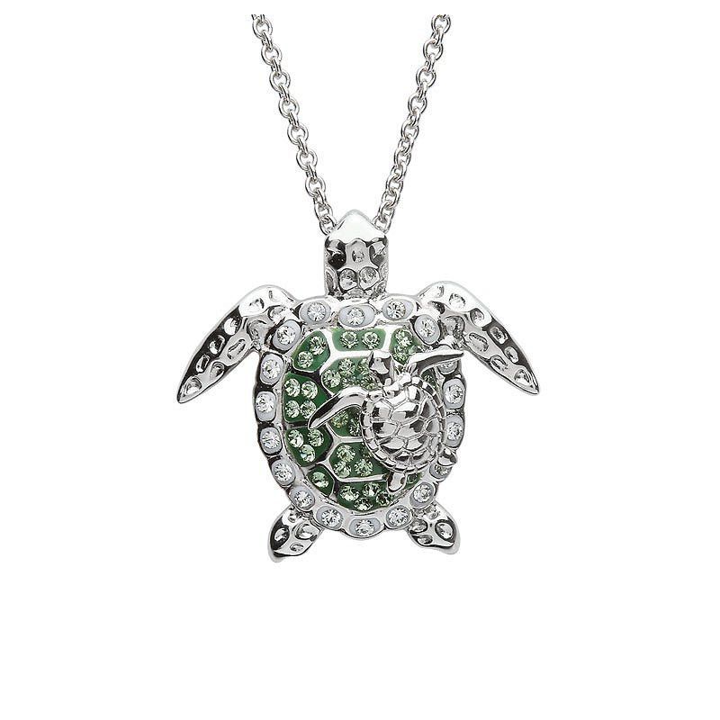 Turtle Mom And Baby Necklace