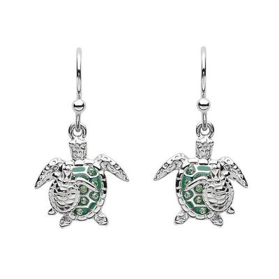 Turtle Mom And Baby Dangle Earrings