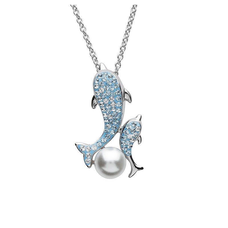 Dolphin Mom & Baby Necklace