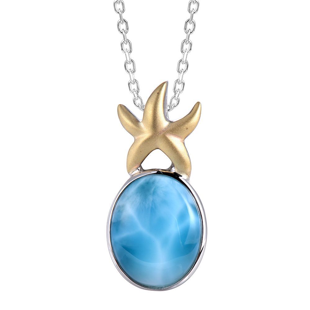 Larimar Starfish Necklace Larimar Starfish Necklace
