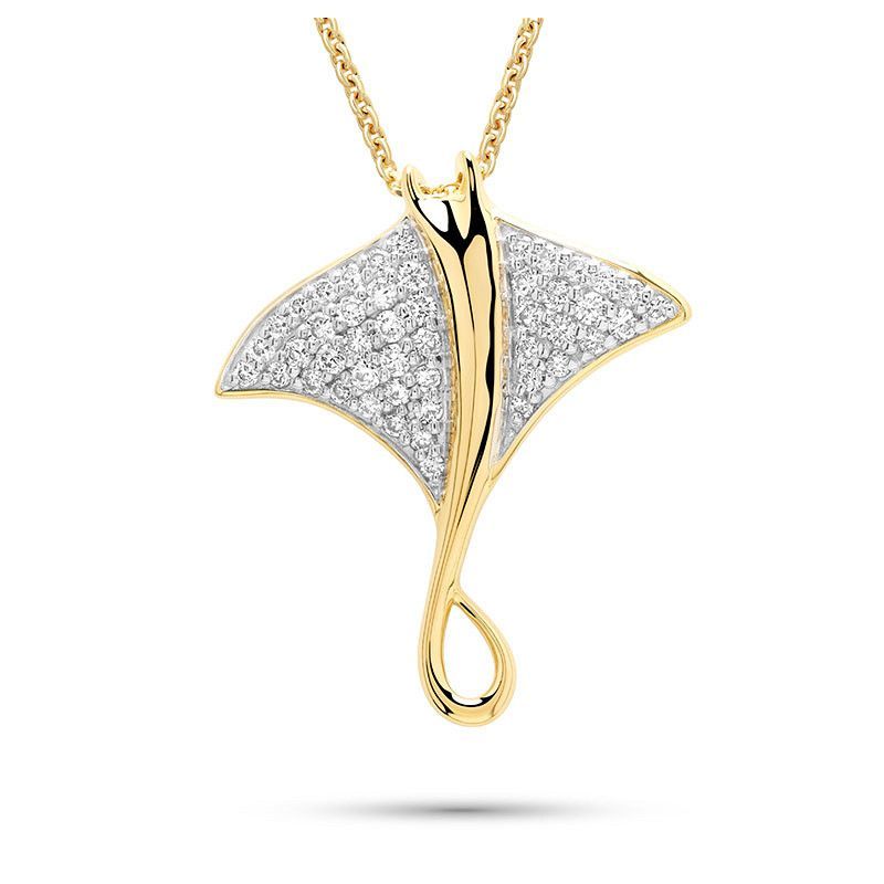 14kt Gold Lab Diamond Stingray Necklace 14kt Gold Lab Diamond Stingray Necklace