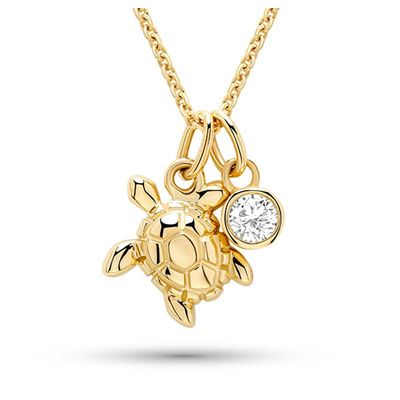 14kt Gold Lab Diamond Turtle Necklace 14kt Gold Lab Diamond Turtle Necklace