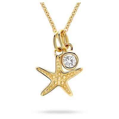 14kt Gold Lab Diamond Starfish Necklace 14kt Gold Lab Diamond Starfish Necklace