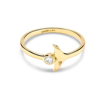 14kt Gold Lab Diamond Tail Ring 14kt Gold Lab Diamond Tail Ring