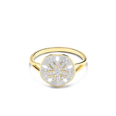 14kt Gold Lab Diamond Sand Dollar Ring 14kt Gold Lab Diamond Sand Dollar Ring