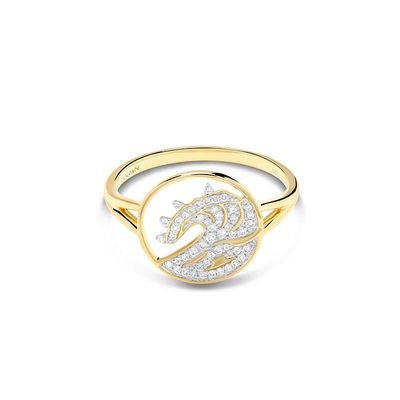 14kt Gold Lab Diamond Wave Ring 14kt Gold Lab Diamond Wave Ring
