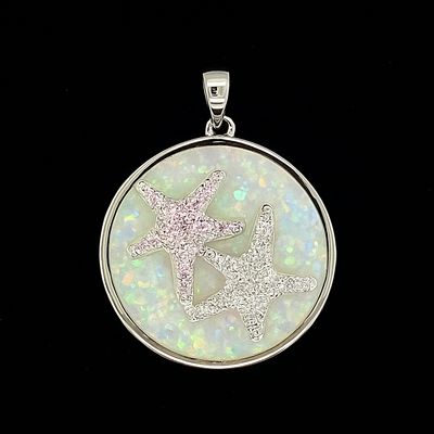 Opal & Cubic Zirconia Starfish Pendant Opal & Cubic Zirconia Starfish Pendant