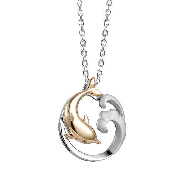 Dolphin Wave Necklace
