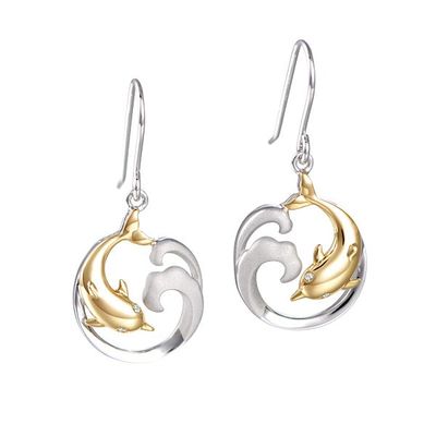 Dolphin Wave Earrings