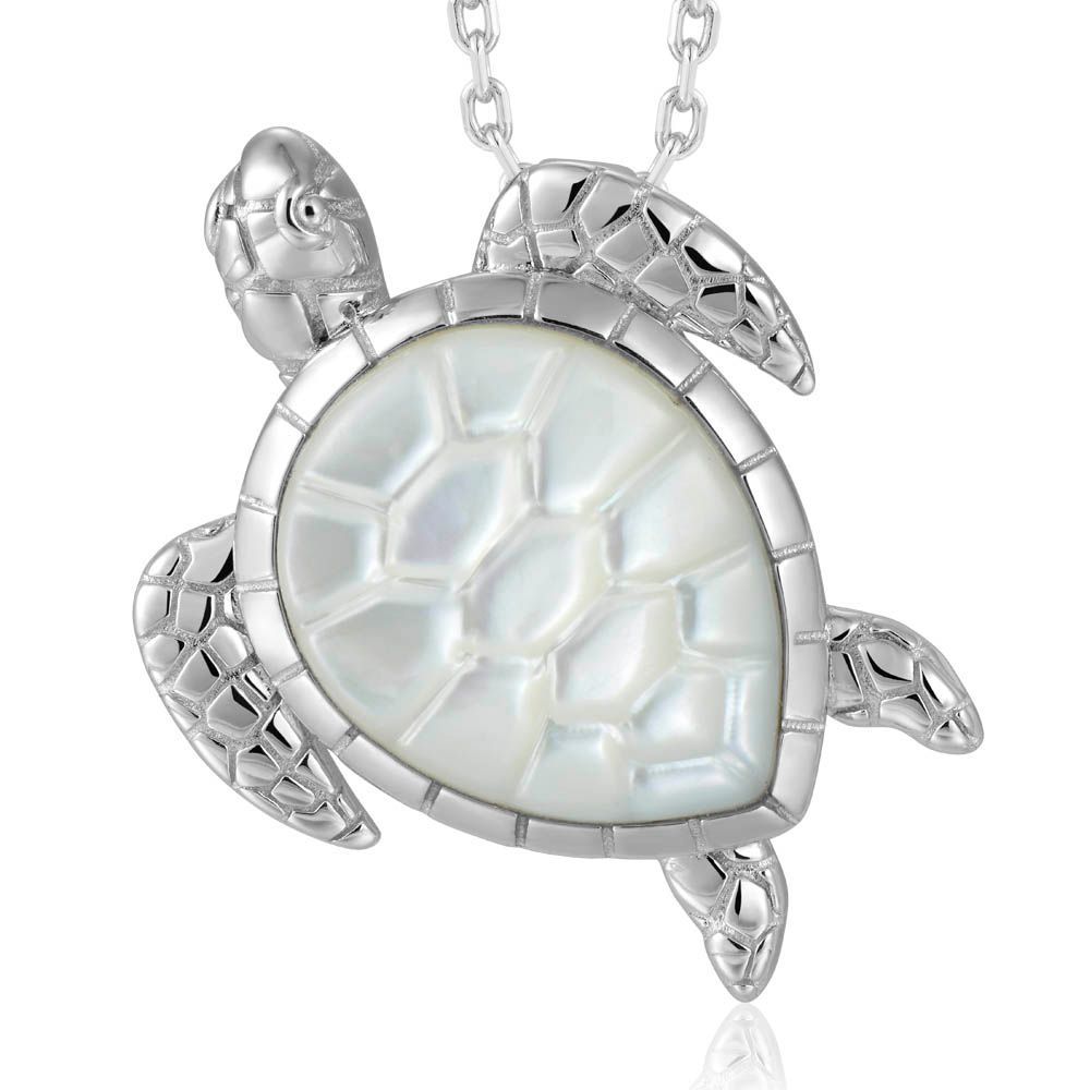 Turtle Necklace Mother Of Pearl