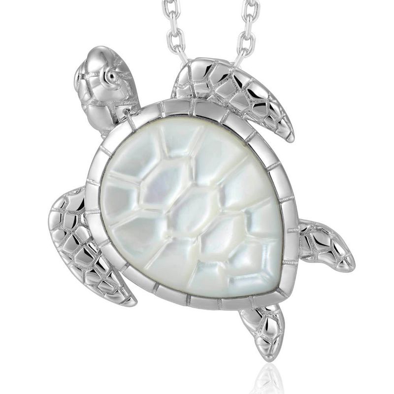 Turtle Necklace Mother Of Pearl