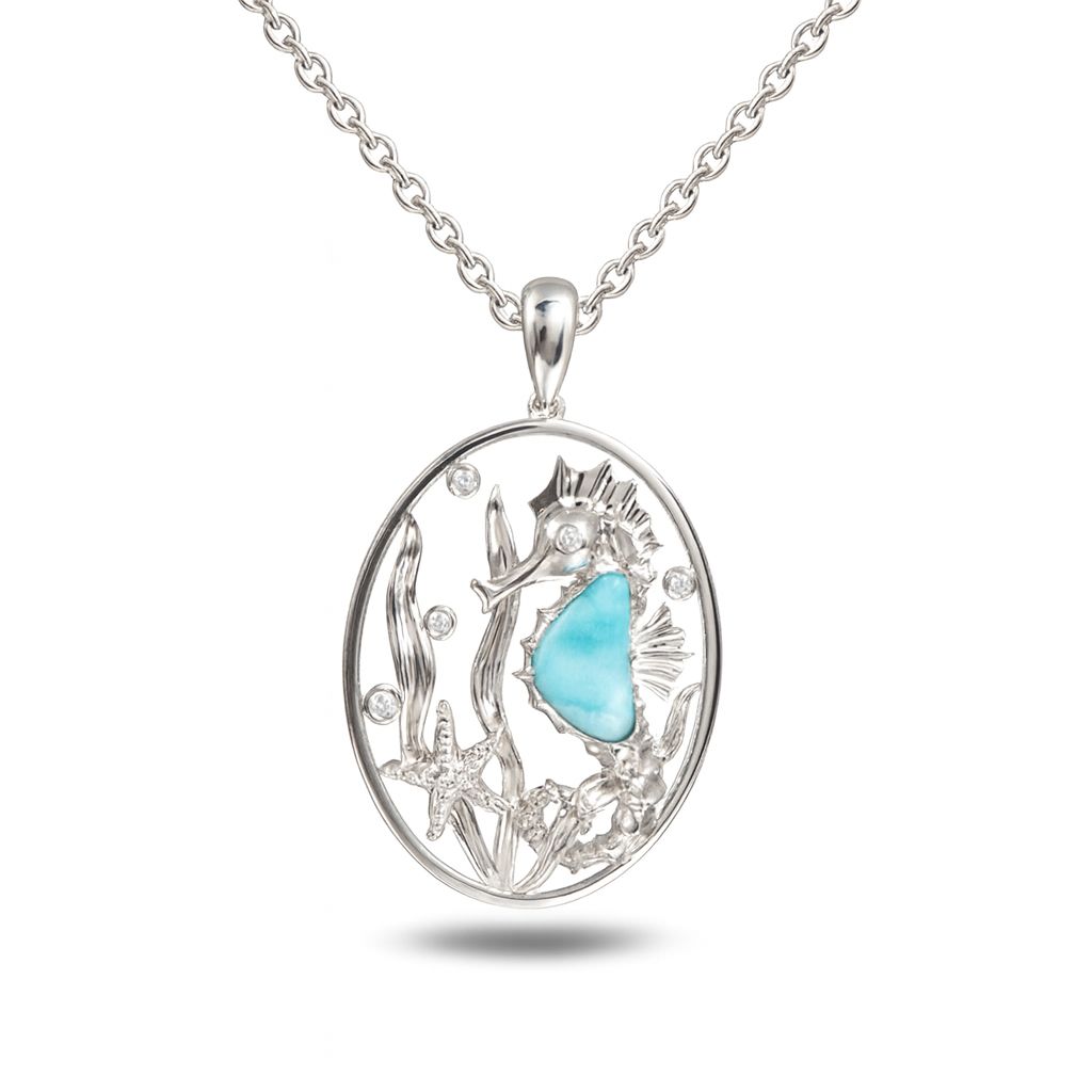 Larimar Seahorse Necklace