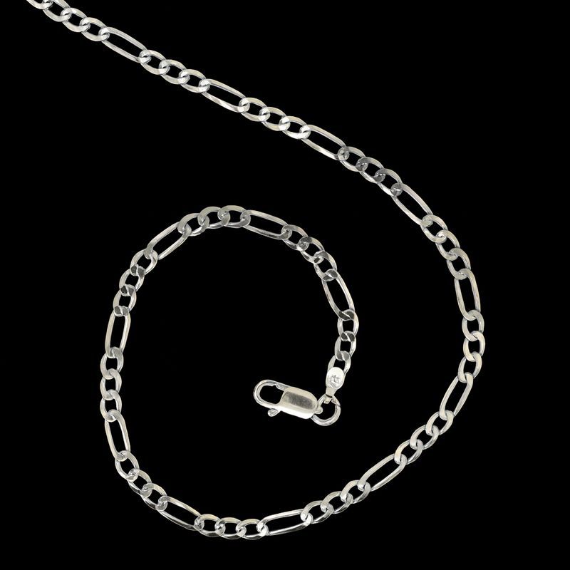 Sterling Silver Figaro Chain 080 3mm