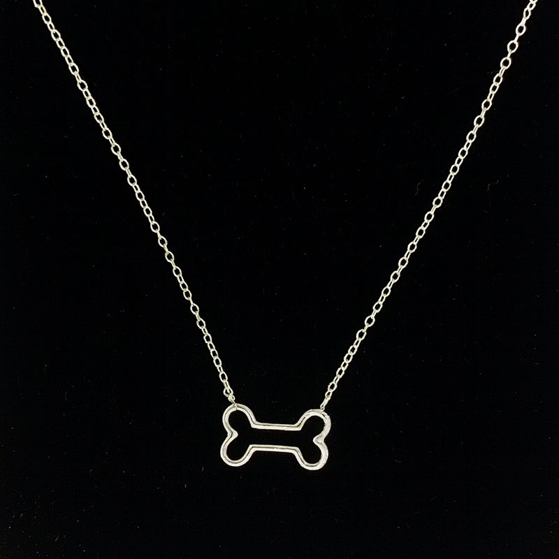 Sterling Silver Bone Necklace