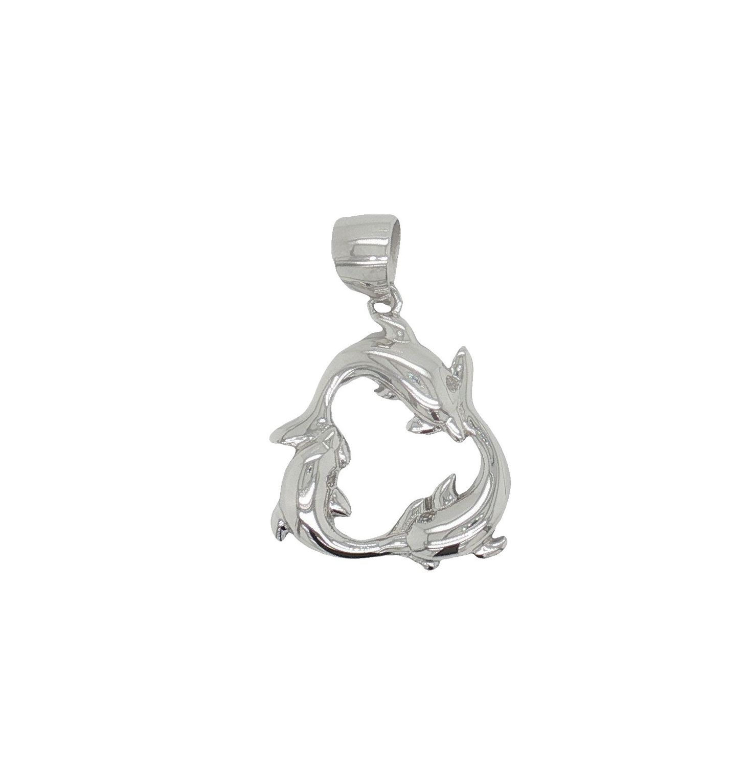 Sterling Silver Dolphins Pendant