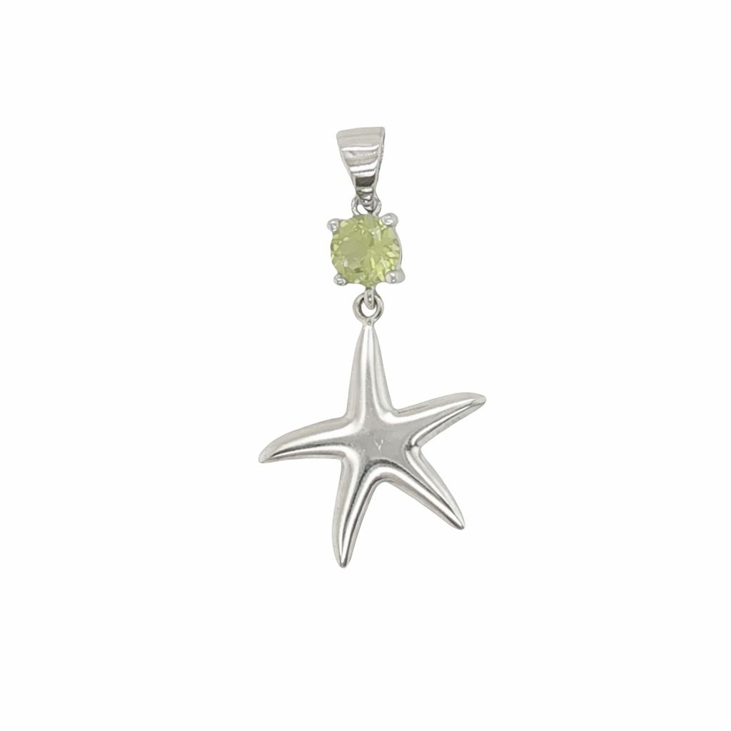 Peridot Starfish Pendant Peridot Starfish Pendant