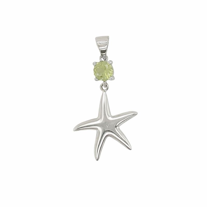 Peridot Starfish Pendant
