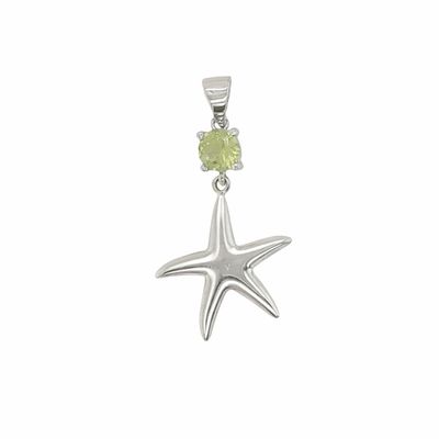 Peridot Starfish Pendant