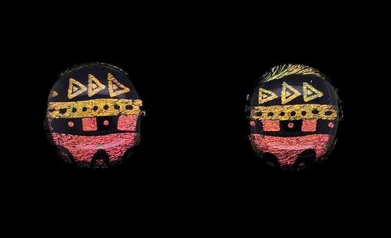 Handmade Dichroic Glass Earrings