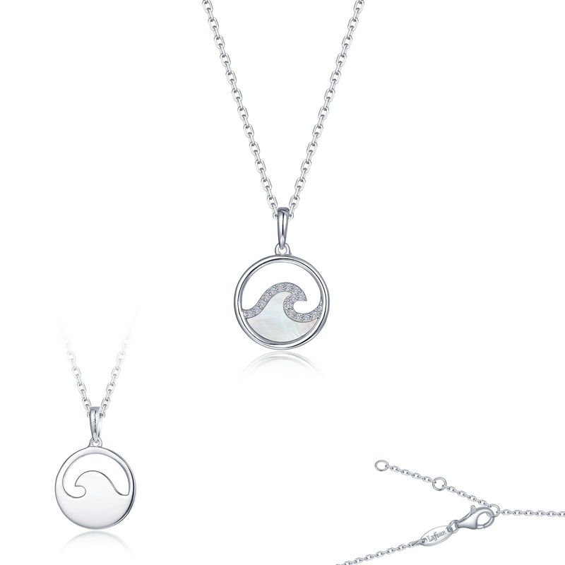 Mother Of Pearl Wave Necklace