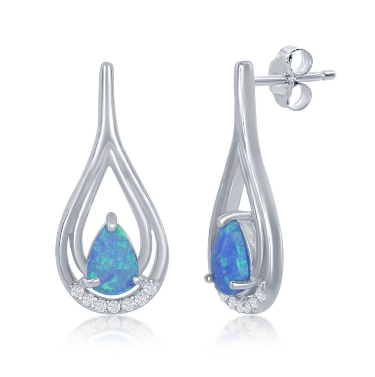 Opal Teardrop Earrings ***RETIRED DESIGN***