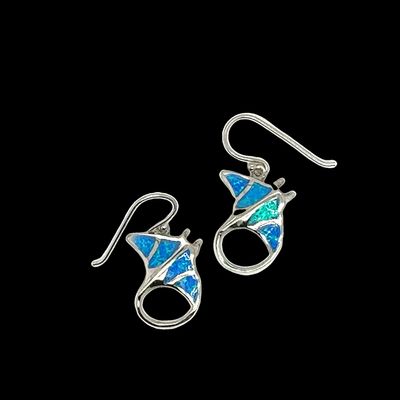 Opal Manta Ray Earrings